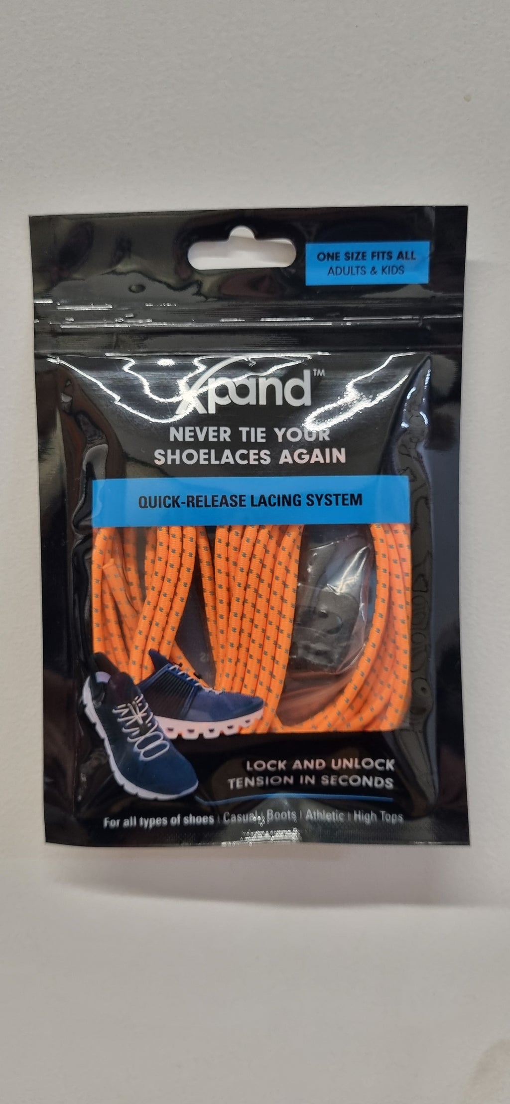 Xpand Laces Quick Release - Neon Orange Reflective